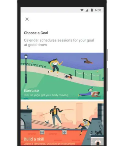 Google Calendar lancia funzione obiettvi