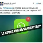 Allarme truffa su Whatsapp